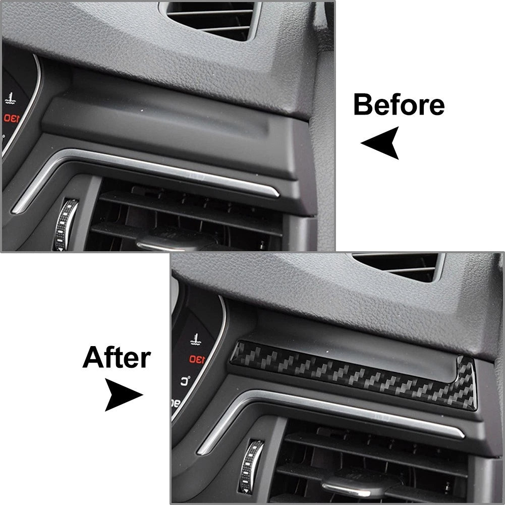 Carbon Fiber Black Navigation Frame Cover Trim for Audi A4 A5 S4 S5 RS4 RS5