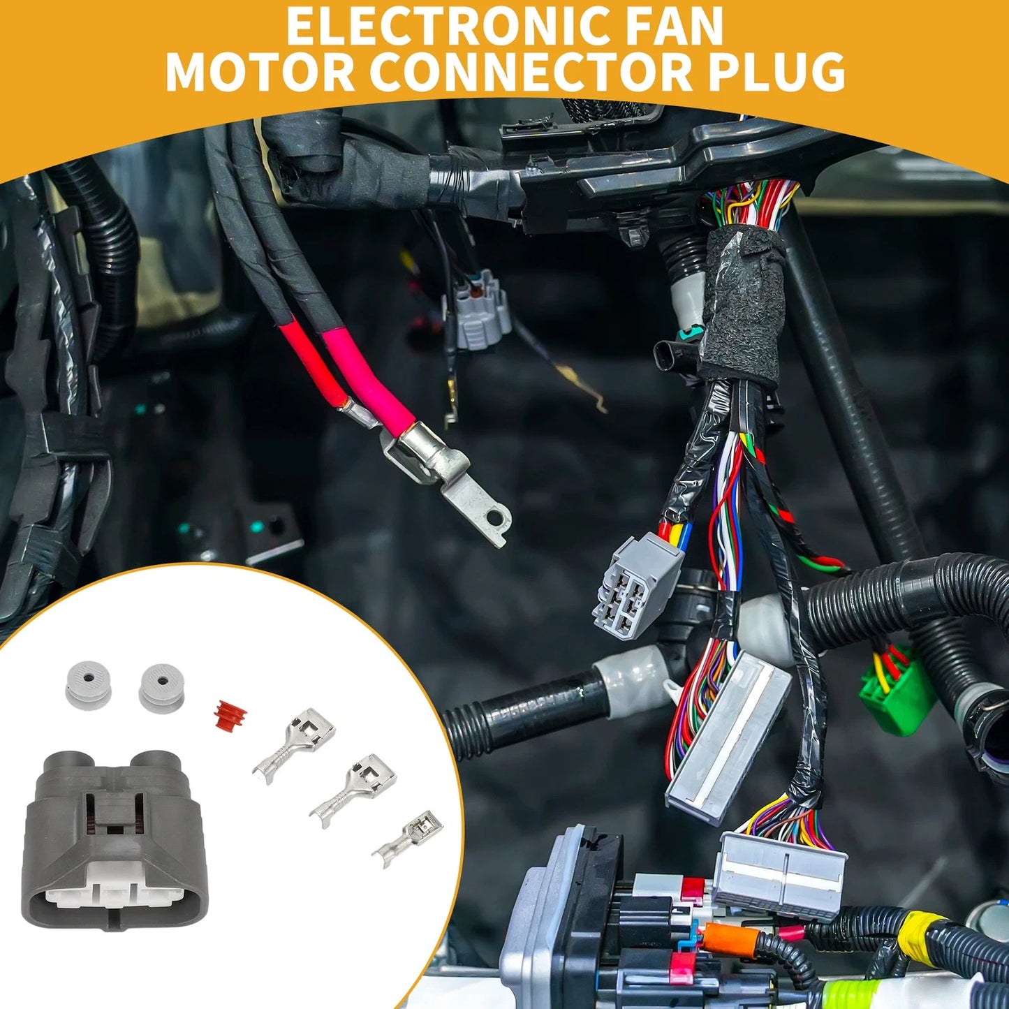 3 Pin Electronic Fan Motor Connector Plug 1x for Toyota