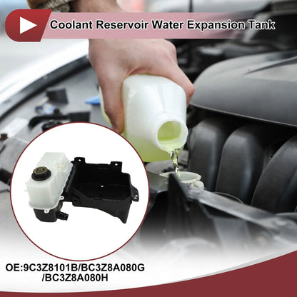 Engine Coolant Expansion Overflow Tank w/ Cap for Ford F250 F350 (2011-2016)