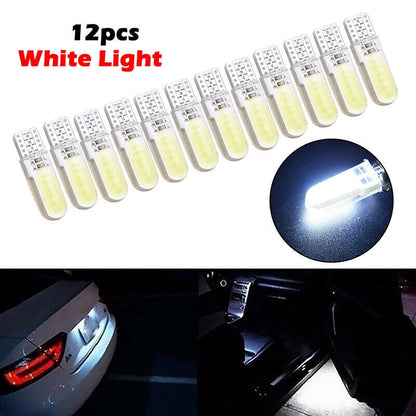 12 x T10 194 W5W COB 2835 SMD LED Car License Light Bulbs for Various Models