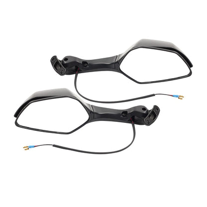 Motorcycle Rear View Mirrors w/ Turn Signals for Kawasaki Ninja ZX10R (2016-2023)