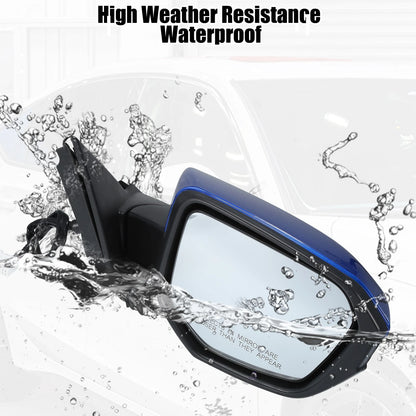 5 Pin Right Side Door Mirror Assembly Blue for Honda Civic (2016-2020)