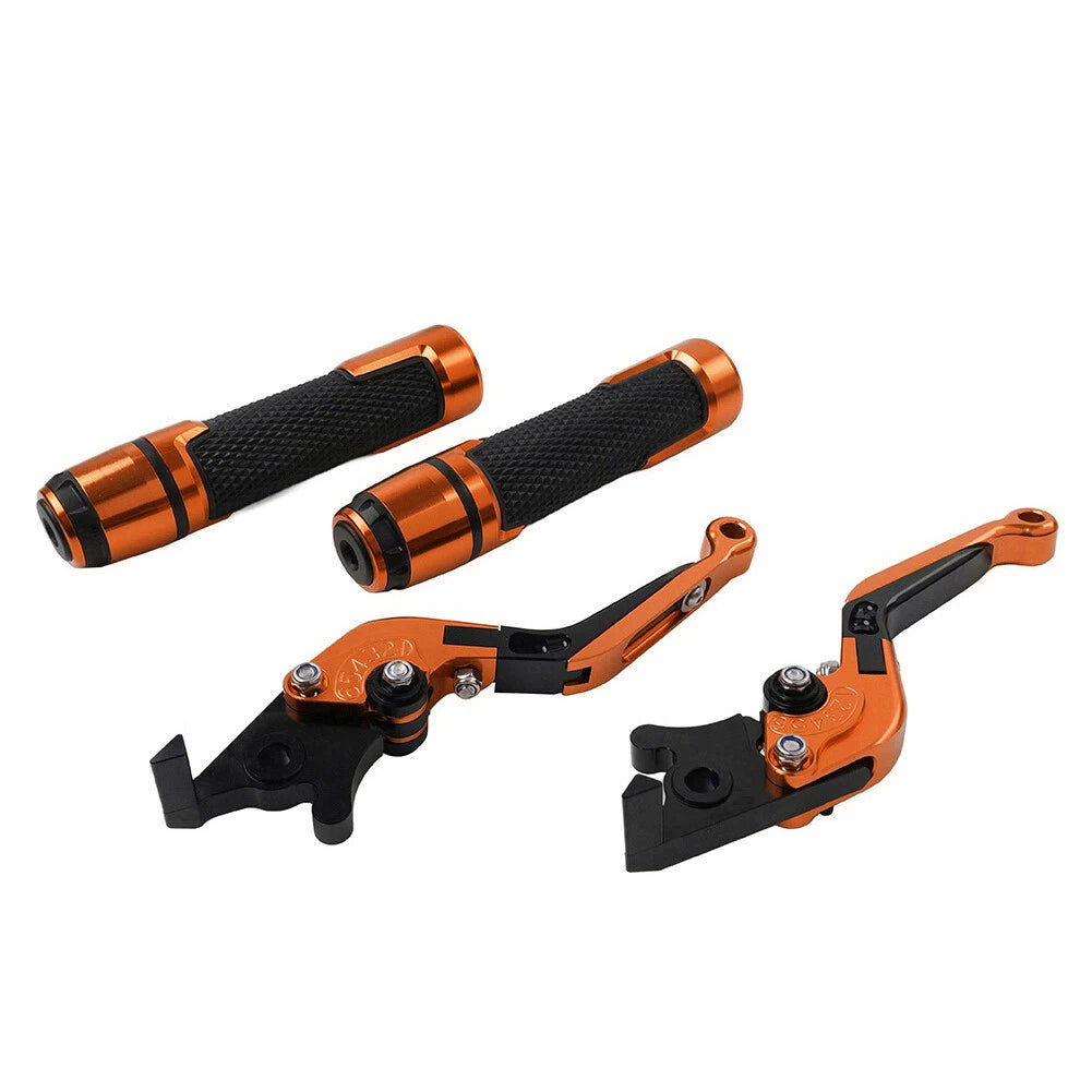 Orange Extendable Brake Clutch Levers Grip Set for Suzuki GSXR1000 (2001-2023)