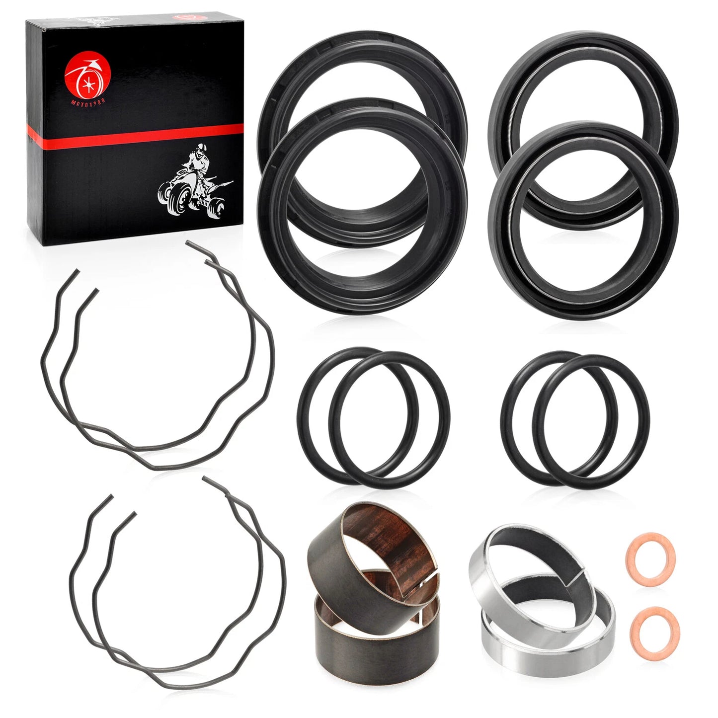 Fork Bushing Dust Oil Seal for Yamaha V-Star 650/950/1100/1300 MT07 XSR700 (2002–2023)