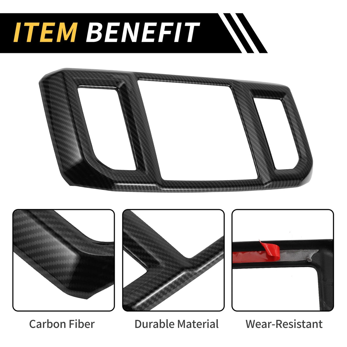 Rear Air Vent Armrest AC Outlet Panel Cover Trim for Ford F-150 (2015-2020)