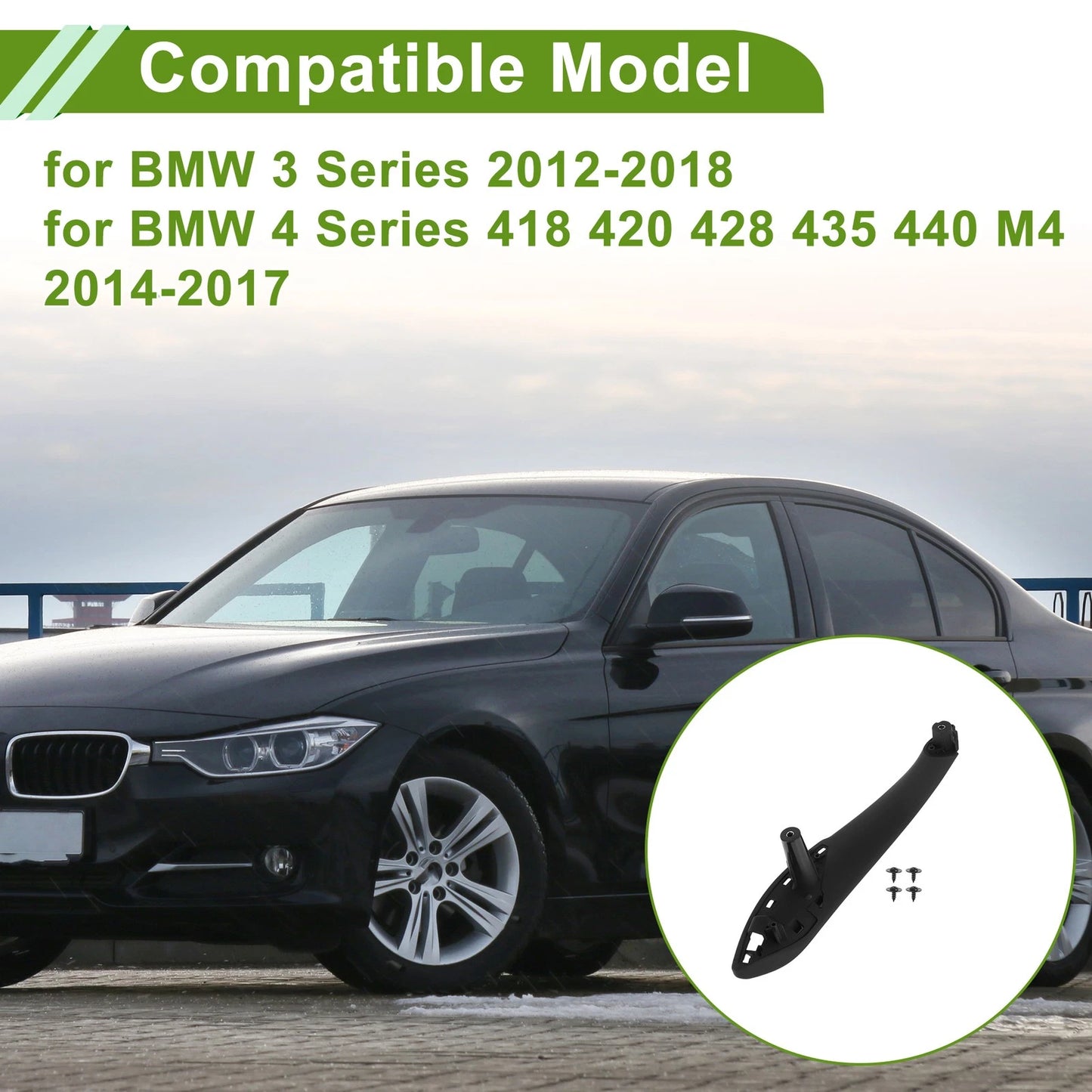 Door Panel Handle Pull Trim Cover for BMW 3 Series (2012 - 2018)