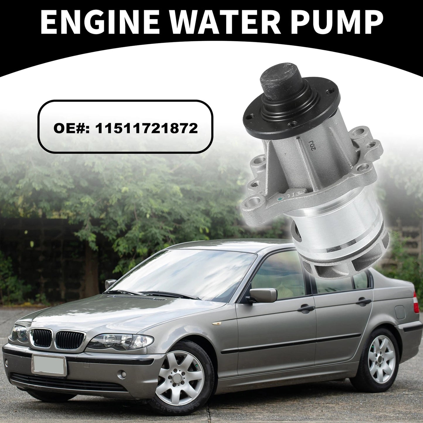Water Pump with Rubber Ring for BMW 318I 318IS (1991-1999)