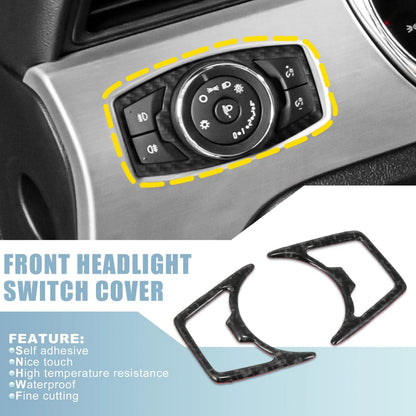 Car Front Headlight Lamp Switch Trim Covers for Ford Mustang (2015-2020)