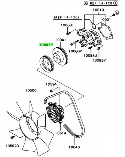 Water Pump Pulley for Mitsubishi L200 Triton 2.4 (2005-2022)