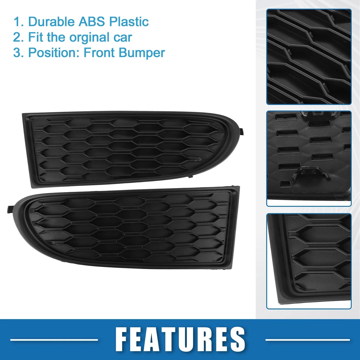 Fog Light Cover Grille for Dodge Journey (2011-2020) Black