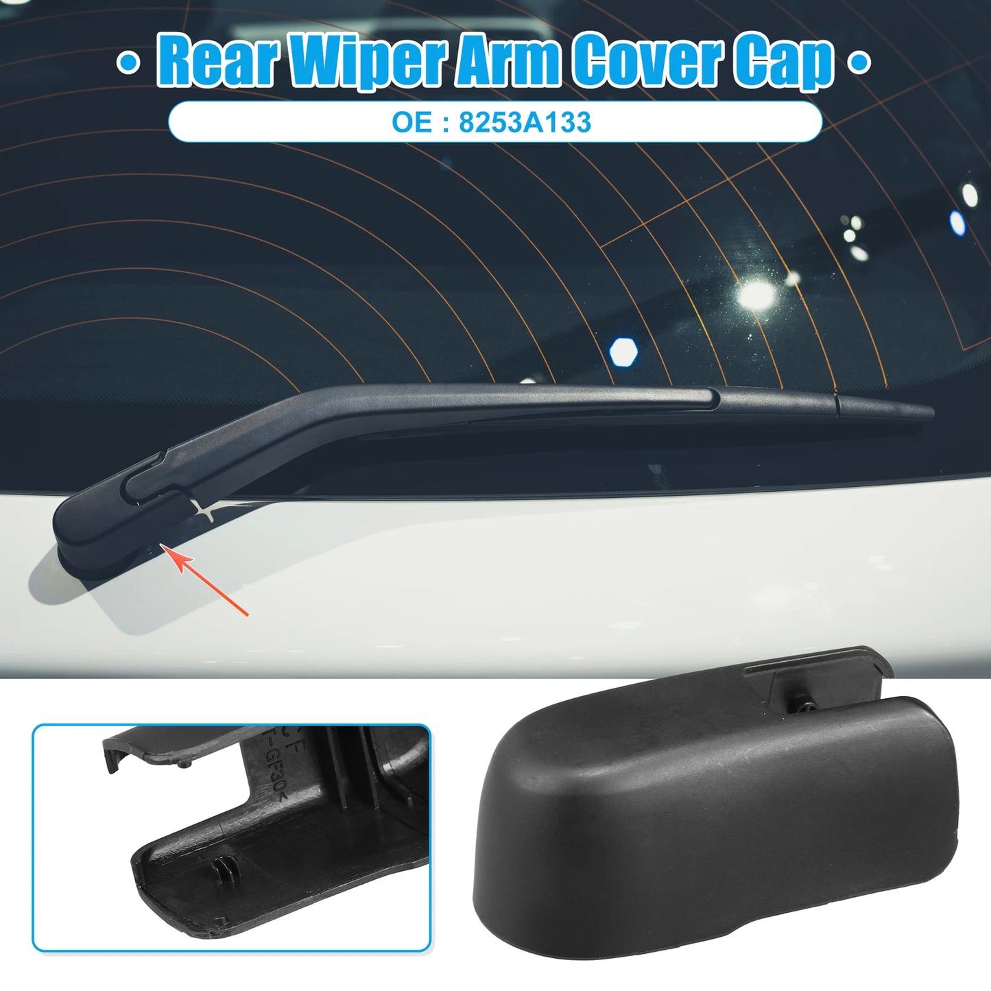 Rear Windshield Wiper Arm Nut Cover for Mitsubishi Outlander (2013-2020)