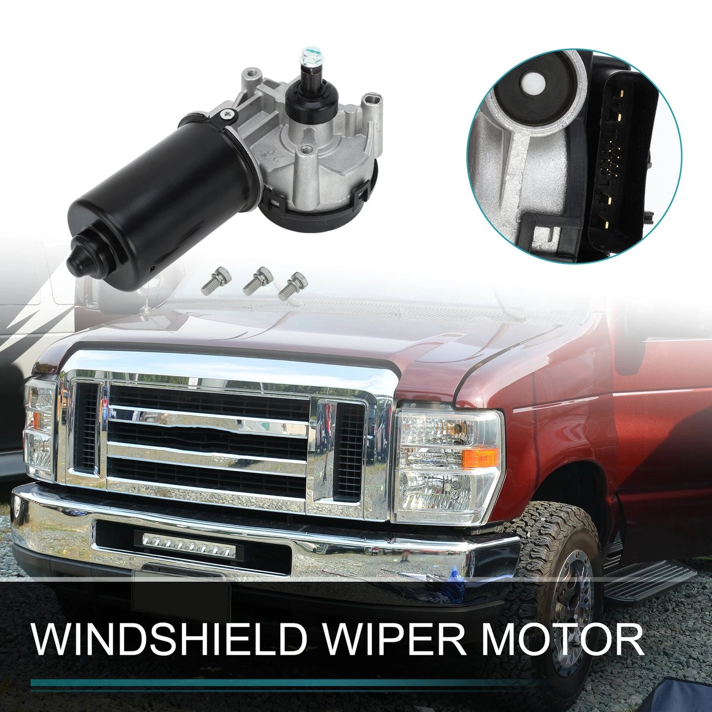 Front Windshield Wiper Motor for Ford E-150 E-250 (2005-2014)