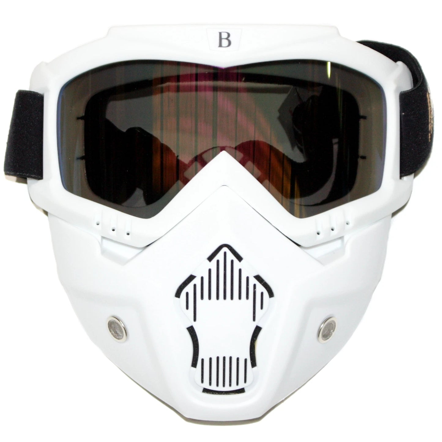 Full Face Paintball Airsoft Mask Goggle for Motorcycle - White