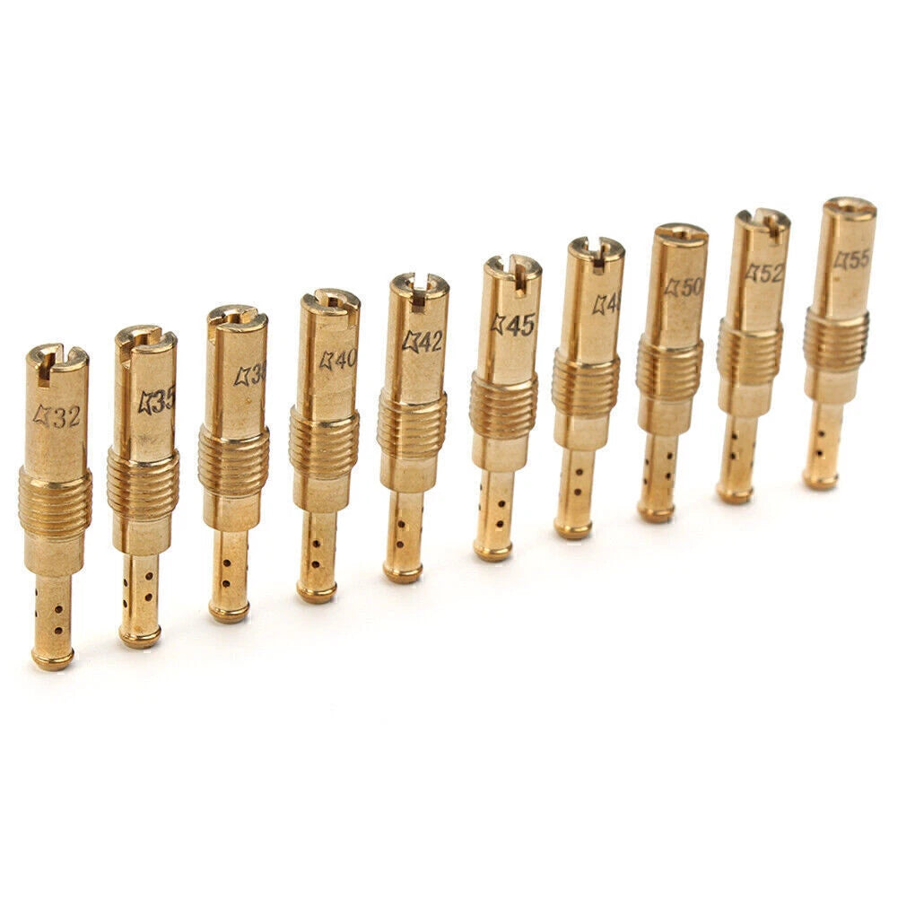 10 Pcs Carburetor Pilot Slow Jets for PWK Mikuni OKO KOSO (32-55)