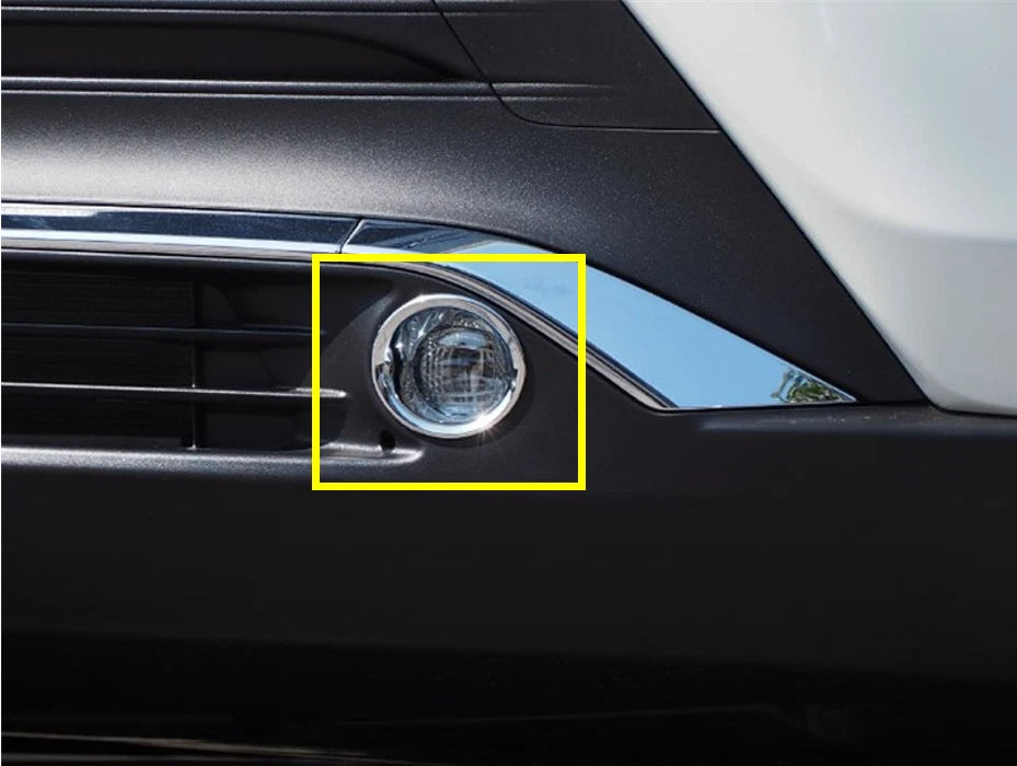Chrome Front Fog Light Lamp Cover Trim for Toyota Harrier Venza (2020-2024)