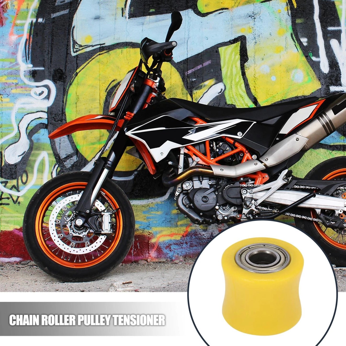 10mm Chain Roller Pulley Tensioner Wheel Guide for Motorcycle ATV Dirt Bike