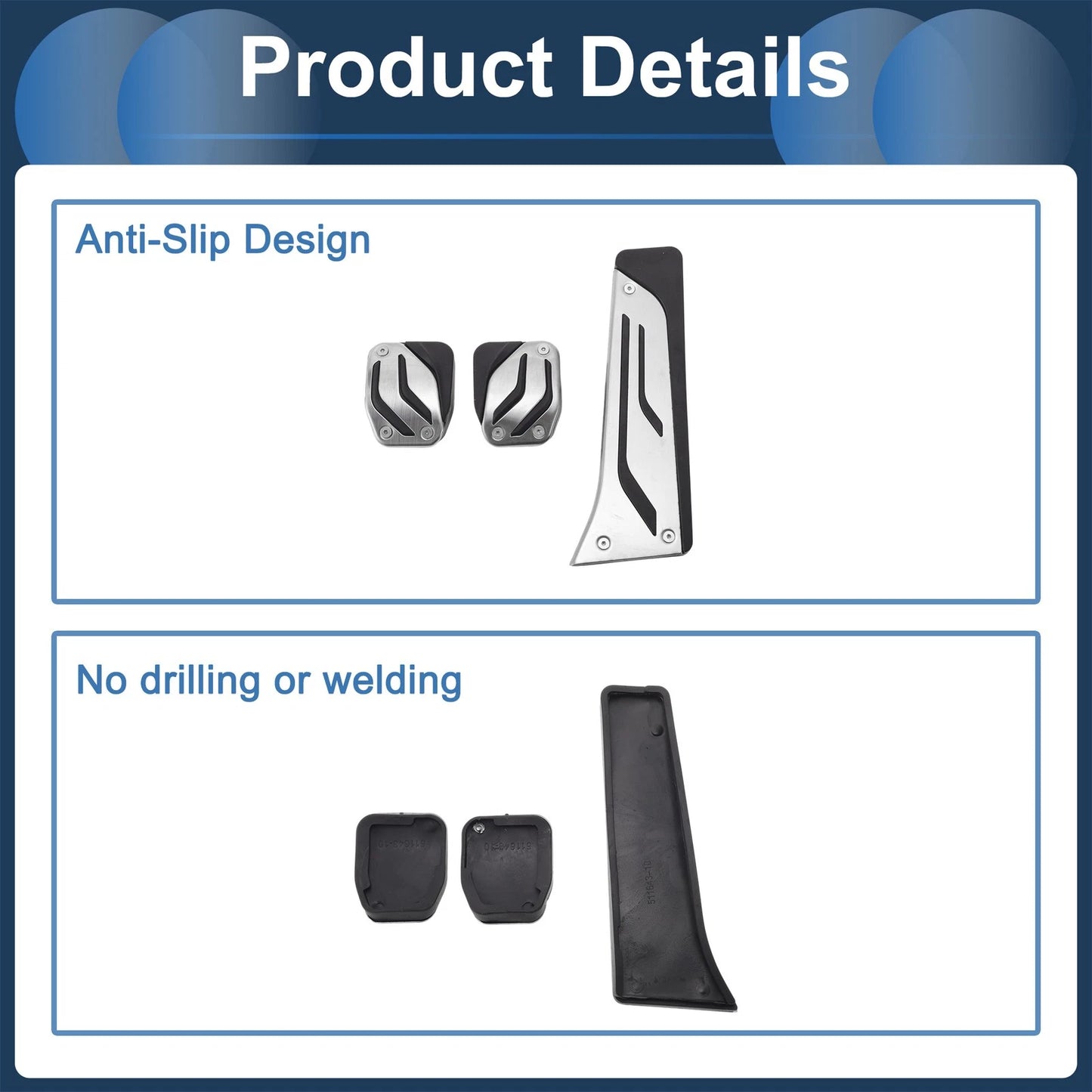 Foot Accelerator Pedal Covers for BMW 1 Series F20 F21 (2011-2018)