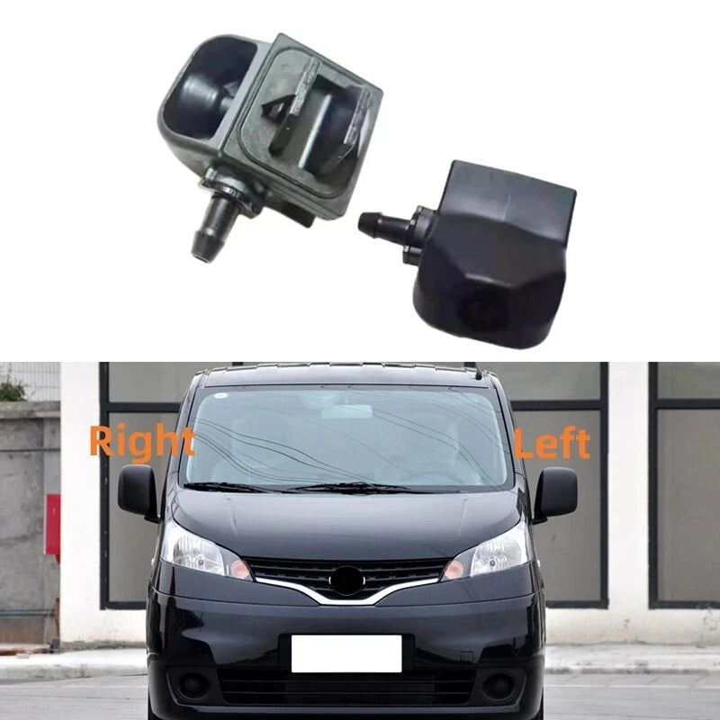 2X Front Hood Left/Right Windshield Washer Nozzle for Nissan NV200 (2010–2017)