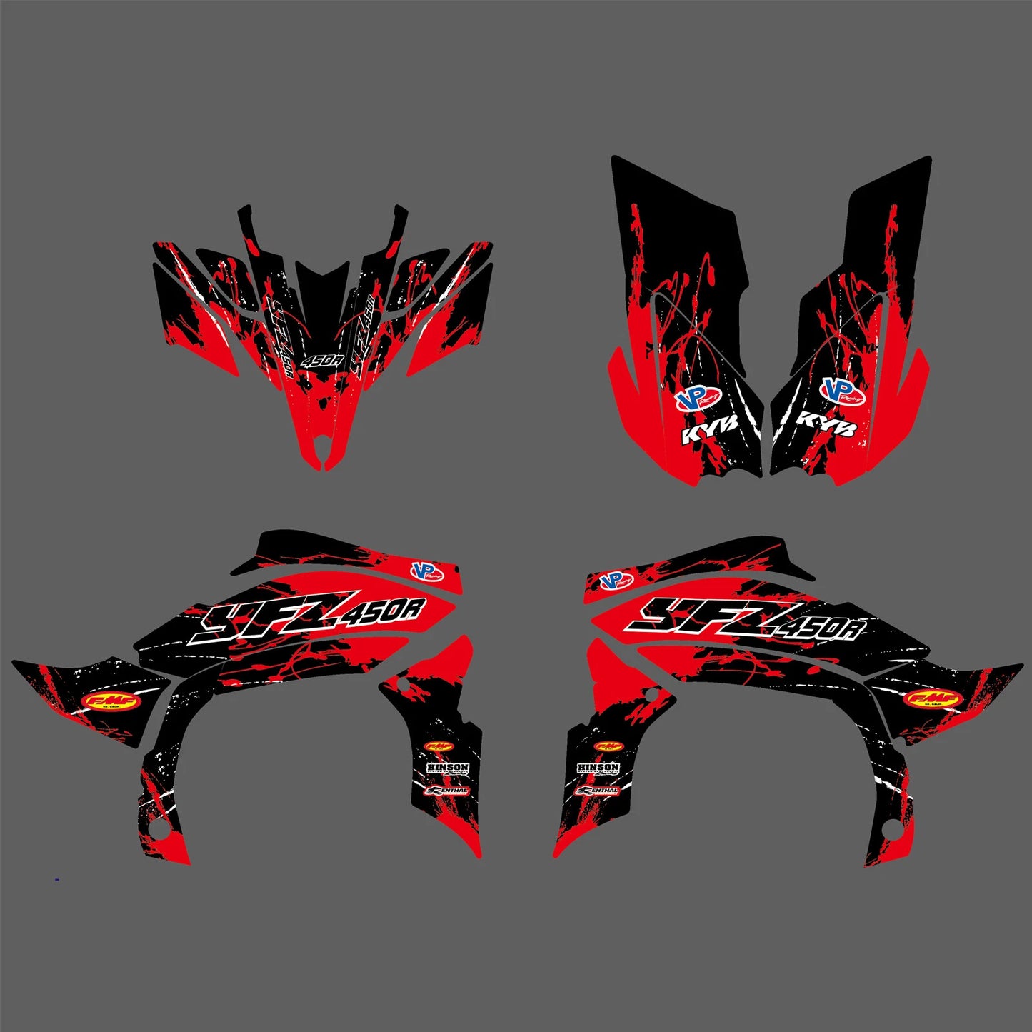 Graphics Decals Kit for Yamaha YFZ 450R (2009-2013)