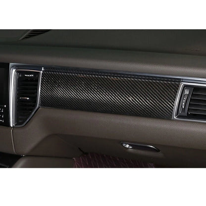 3 x Carbon Fiber Dashboard Center Console Covers for Porsche Macan (2014-2021)