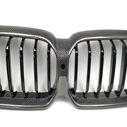 Carbon Fiber Front Bumper Grille Grill for BMW G30 LCI 2021-2023