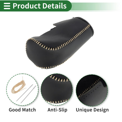 Car Gear Shift Knob Cover for Volvo S80 (2007-2012) Black Beige Faux Leather