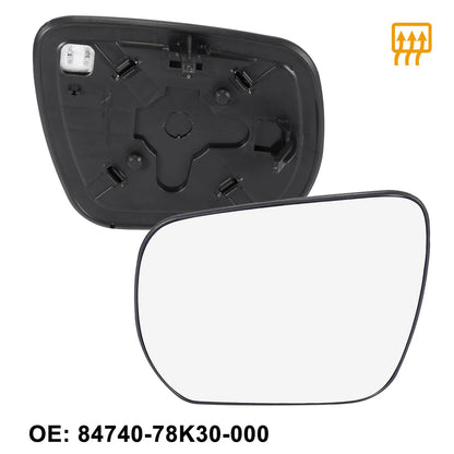 Heated Left Side Mirror Glass with Backing Plate for Suzuki