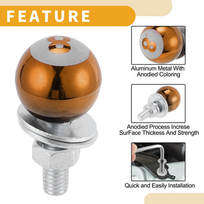 License Plate Screws Cover Orange 40mm for Motorcycle M6