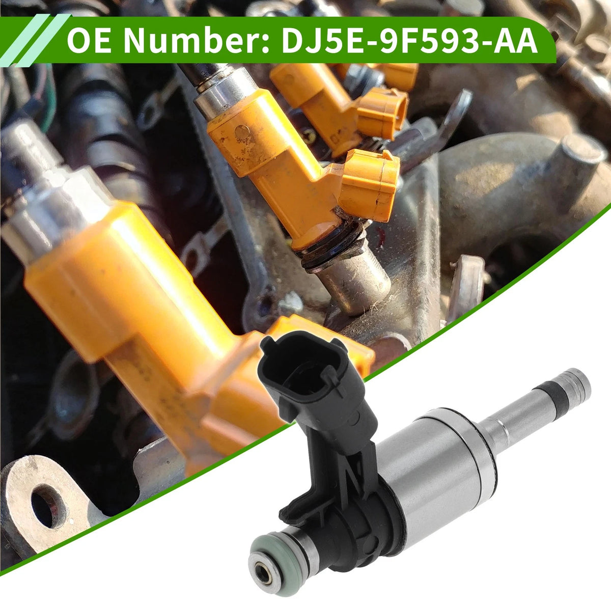 Fuel Injector for Ford 2.0T (2005-2010) - 1 x Black No.DJ5E-9F593-AA