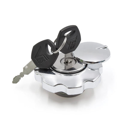 Silver Tone Metal Gas Cap Lock Cover 2 Keys for CG125