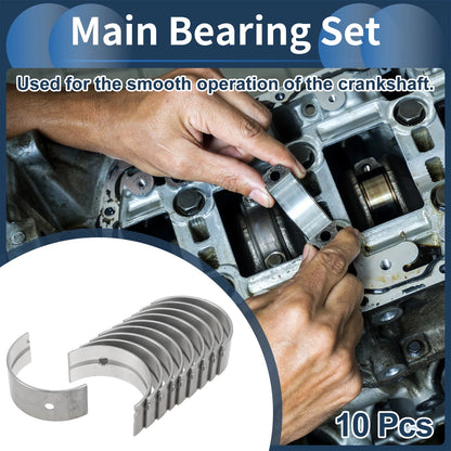 10 Pcs Main Bearing Set for Toyota Toyoace (1979-1985)