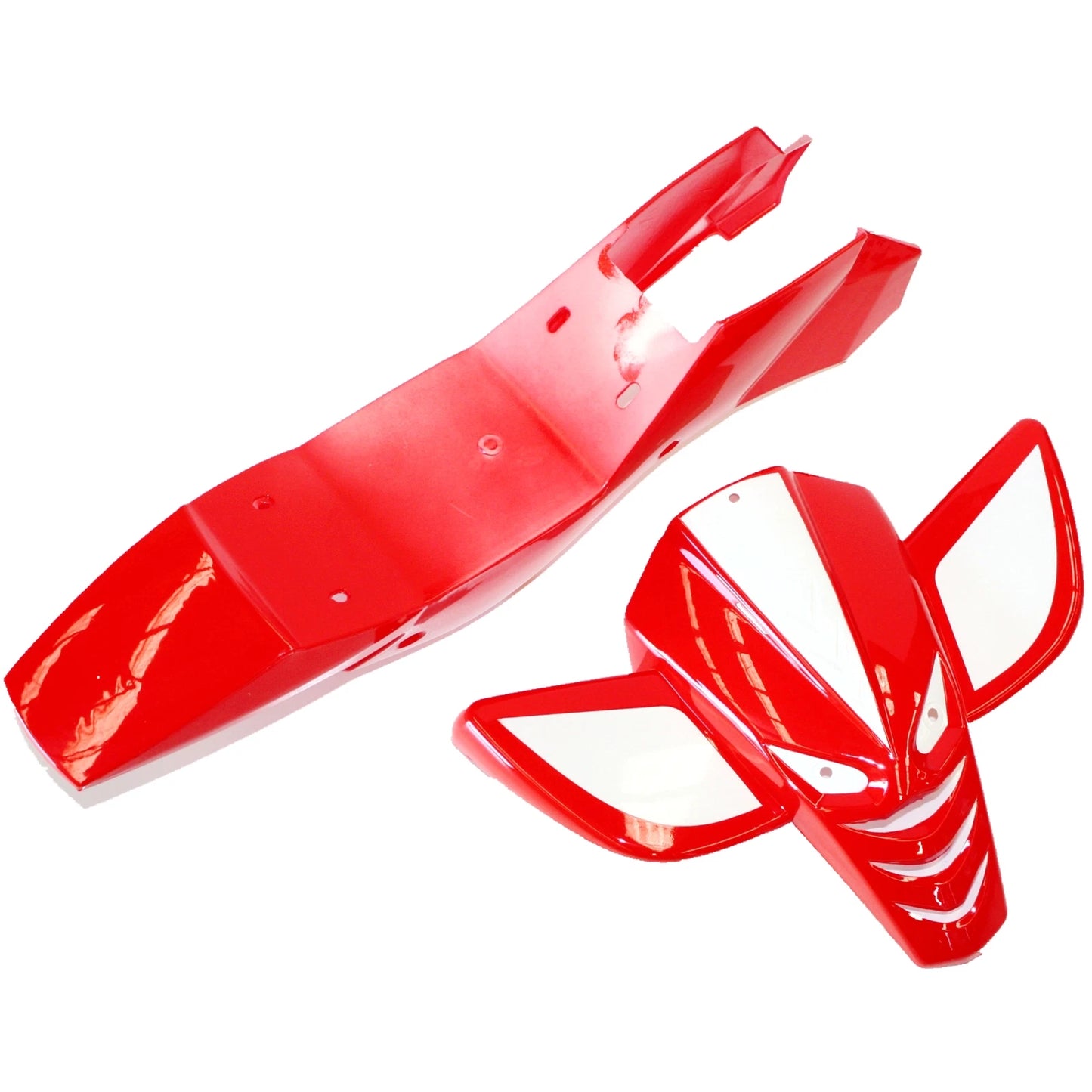 RED Plastic Fairing Fuel Tank Seat Mud Guard for 49cc Quad Dirt Bike ATV