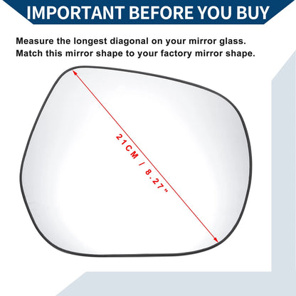 Heated Right Side Mirror Glass for Lexus LX GX (2010-2020)