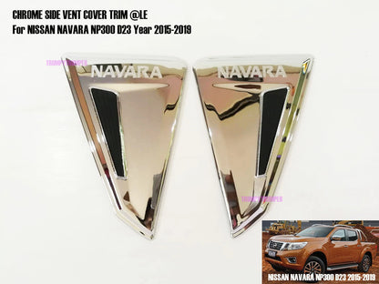 Chrome Side Vent Door Cover Trim for Nissan Frontier Navara NP300 (2015-2019)