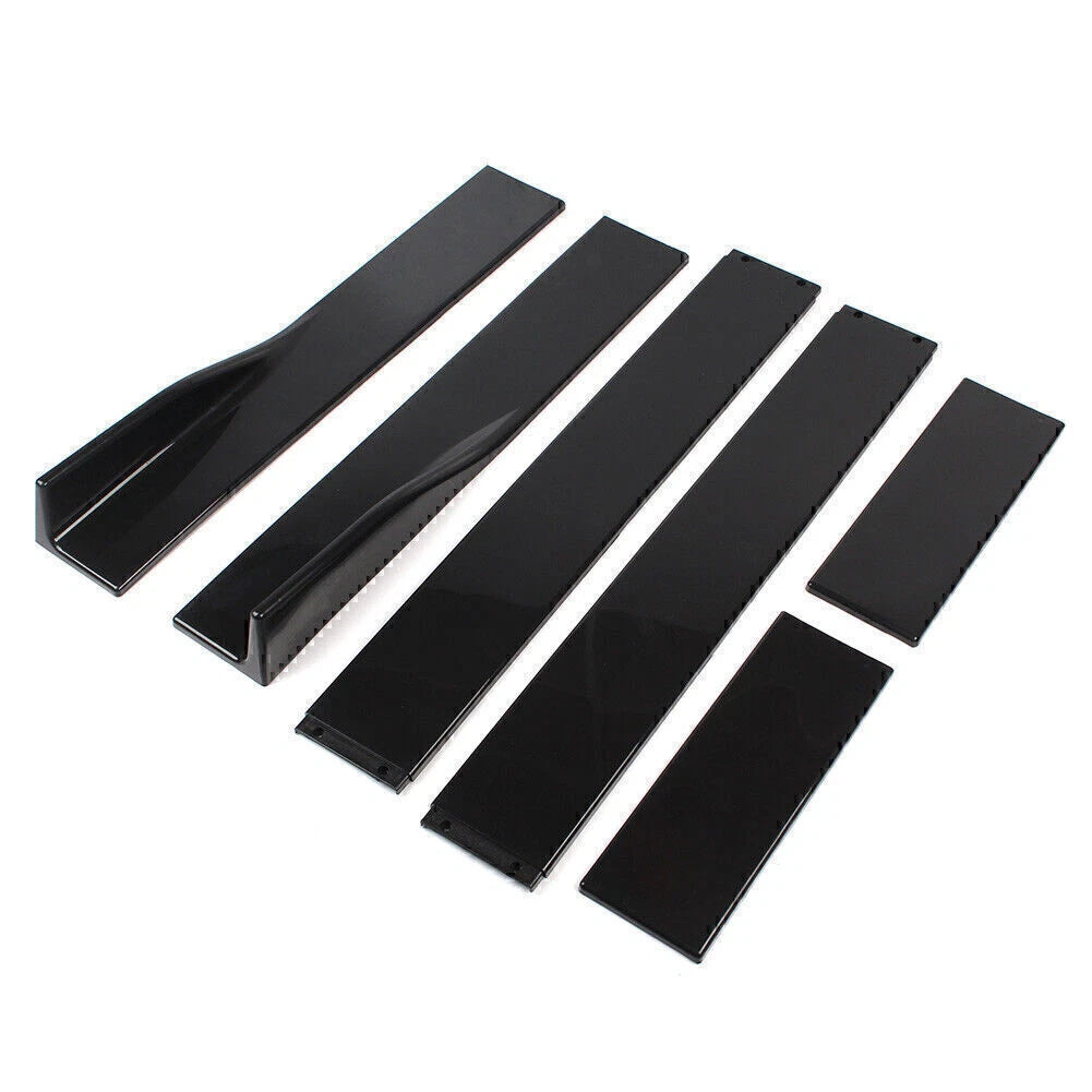Universal Car Side Skirt Extension Rocker Panel Splitters Lip 78.7" Black
