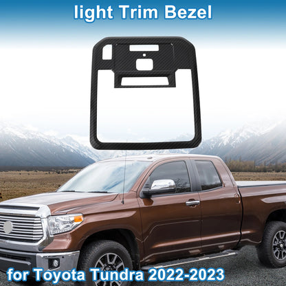 Front Row Headlight Trim Bezel for Toyota Tundra (2022-2023) Carbon Fiber Black