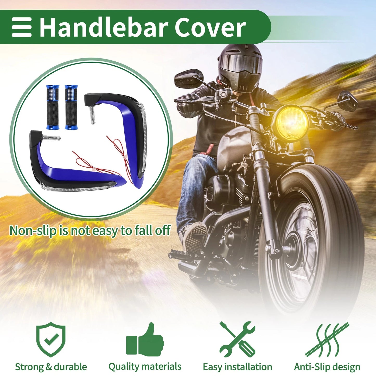 Hand Grips Cover for Motorcycle Handlebar End Grips Side Pattern