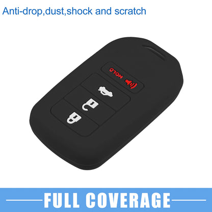 Smart Key Fob Cover Case for Honda Accord EX EXL EX-L 2013-2018 (2 x Black)