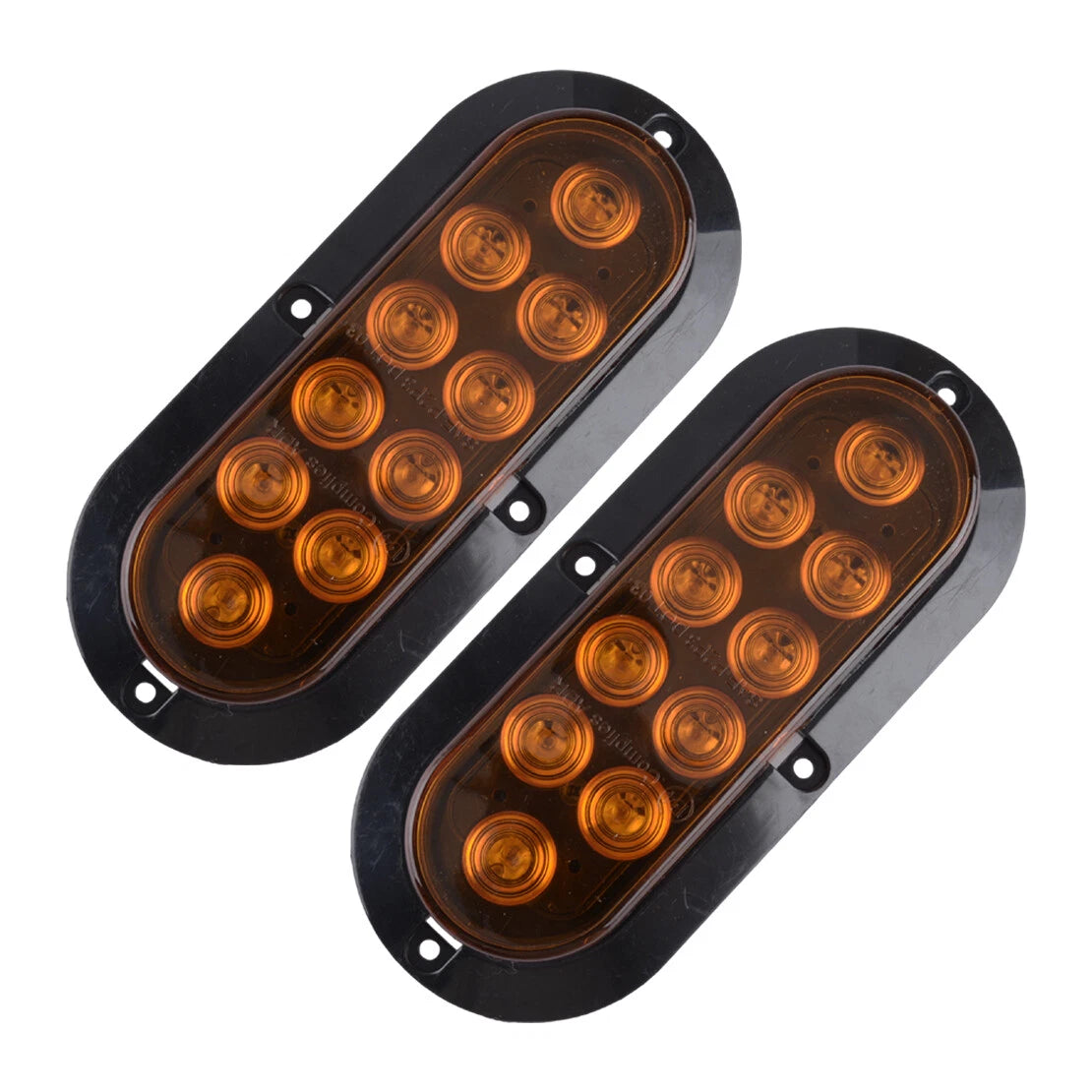 Oval 10LED Truck Trailer Lights Turn Signal Tail Reverse Brake Light