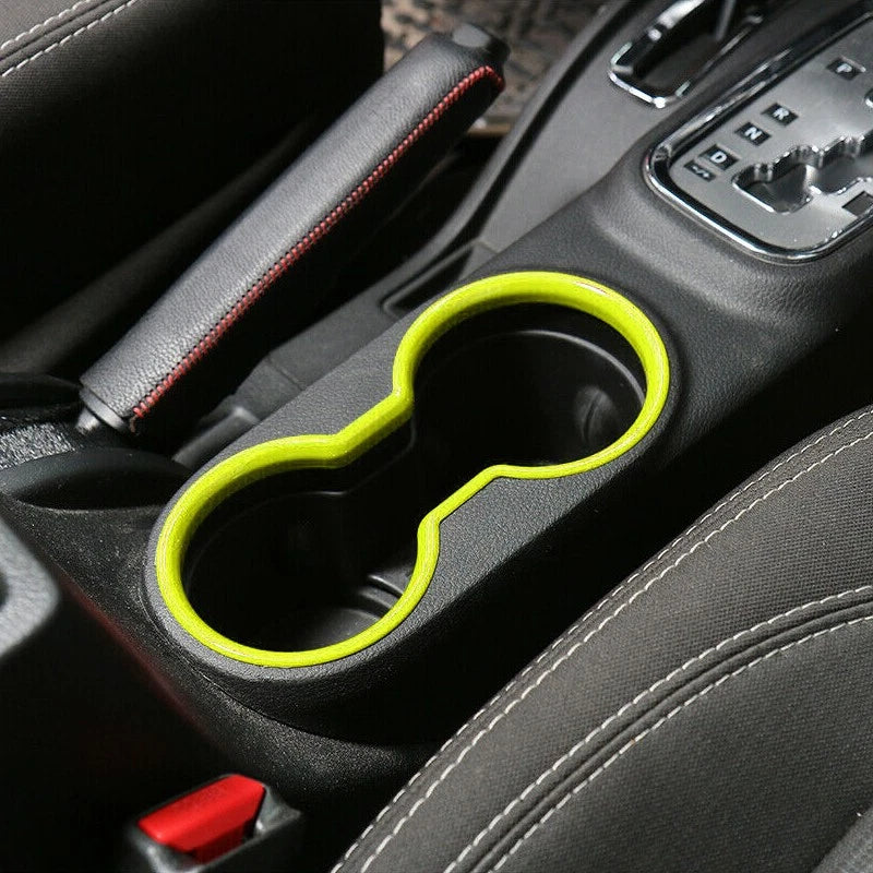 Green ABS Cup Holder Cover Trim for Jeep Wrangler JK (2011-2017)