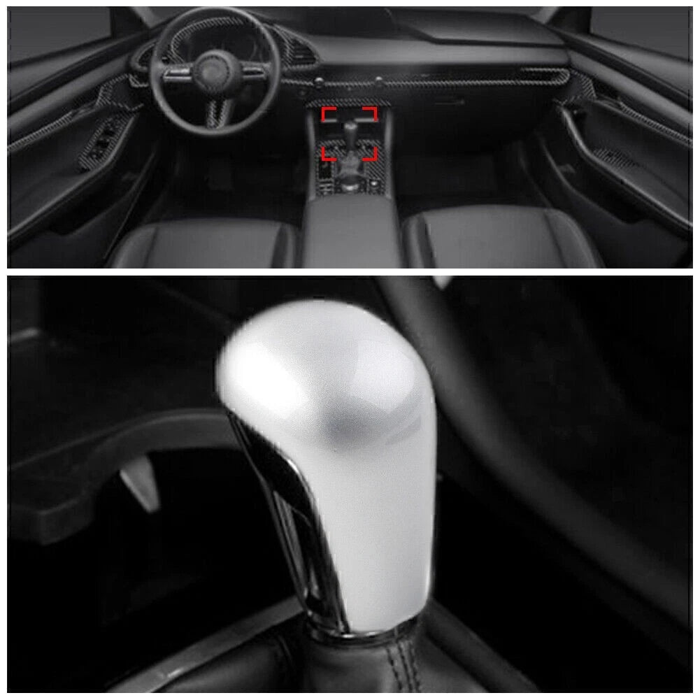 Mazda 3 Axela Silver Console Gear Shift Knob Cover Trim (2020-2021)