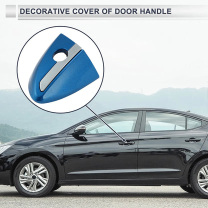 Blue Front Left Door Handle Lock Cylinder Covers for Toyota Corolla (2014–2018)