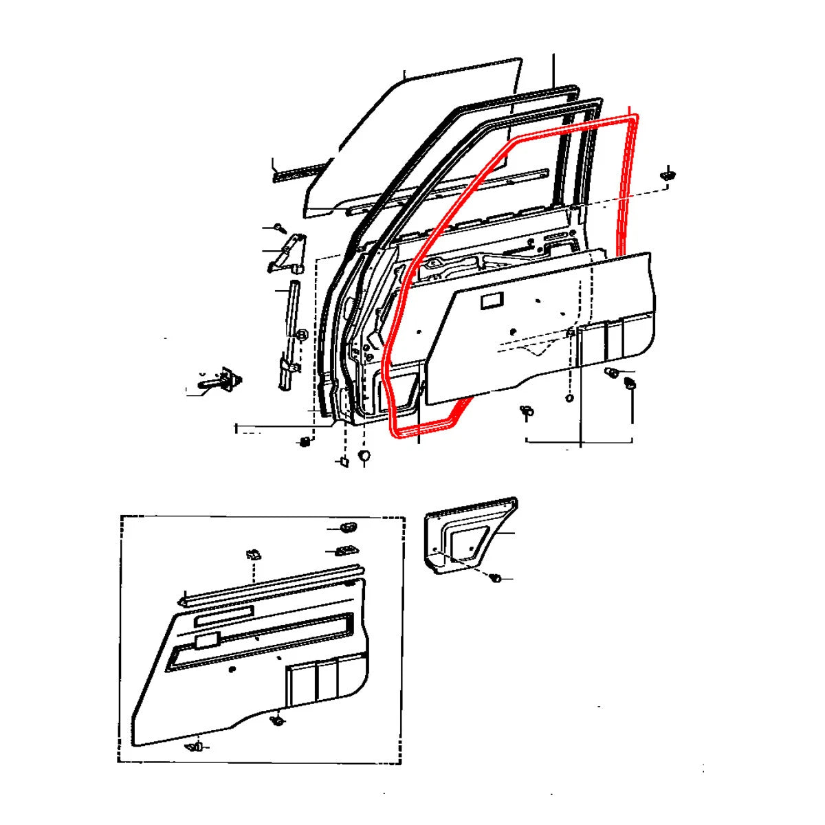 Front Door Weatherstrip x2 for Toyota LiteAce Van Wagon CM20 KM20 TM20 YM21