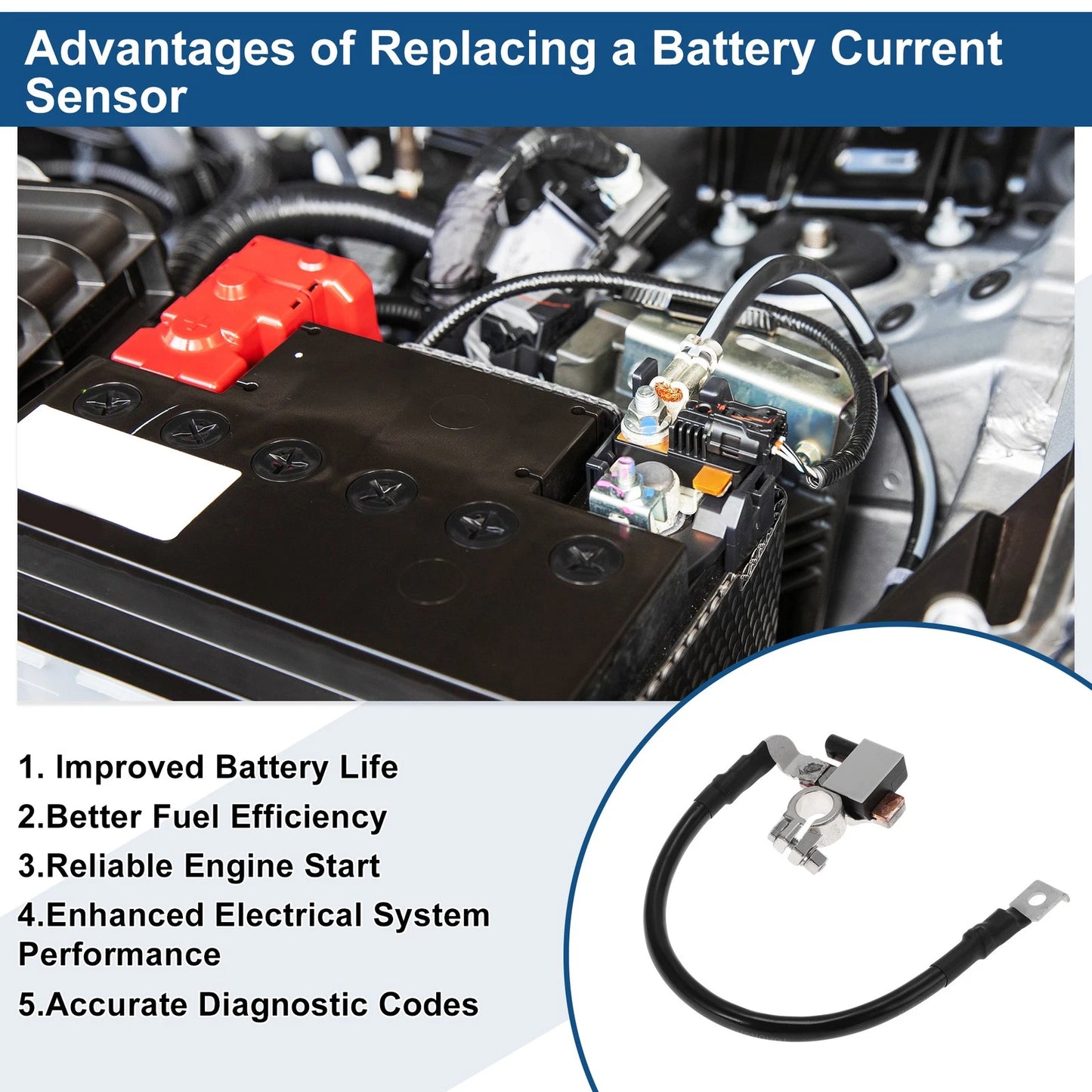 Battery Current Sensor for BMW 328i (2007-2013) - 1 x Line