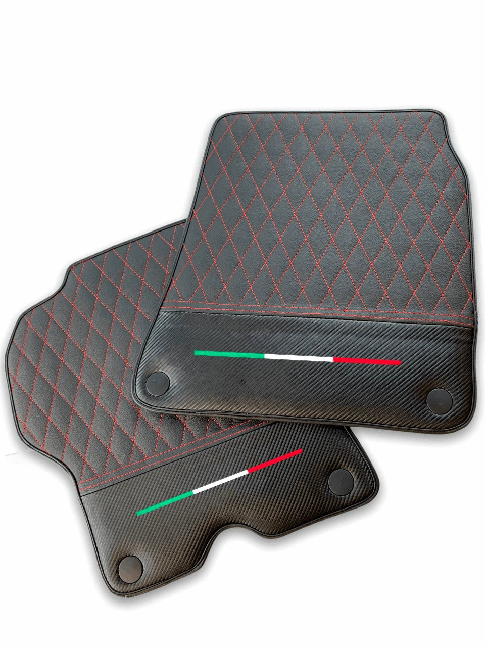 AutoWin Floor Mats for Ferrari California Leather & Carbon Edition (2009-2017)