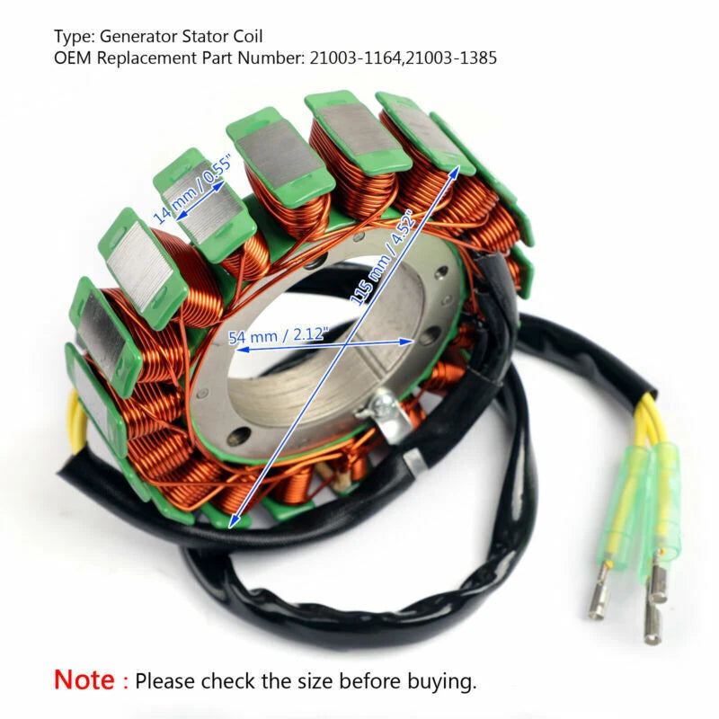 Stator Alternator for Kawasaki VN 1500 Vulcan 88 (1987-1999)