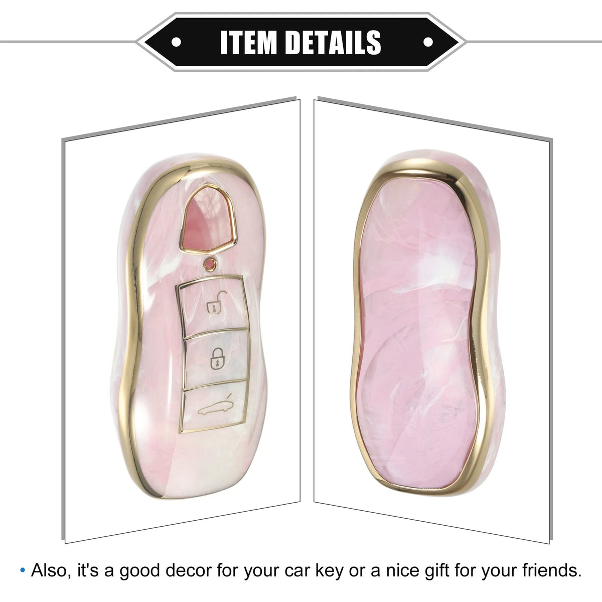 Key Fob Case Cover Porsche Cayenne (2011-2018) TPU Pink
