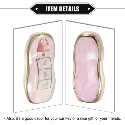 Key Fob Case Cover Porsche Cayenne (2011-2018) TPU Pink