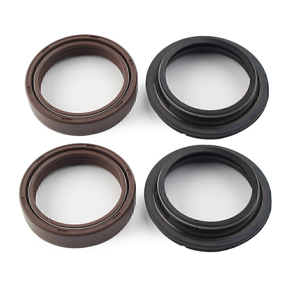 4 x Brown 43x55mm Motorcycle Front Damper Shock Absorber Fork Seal
