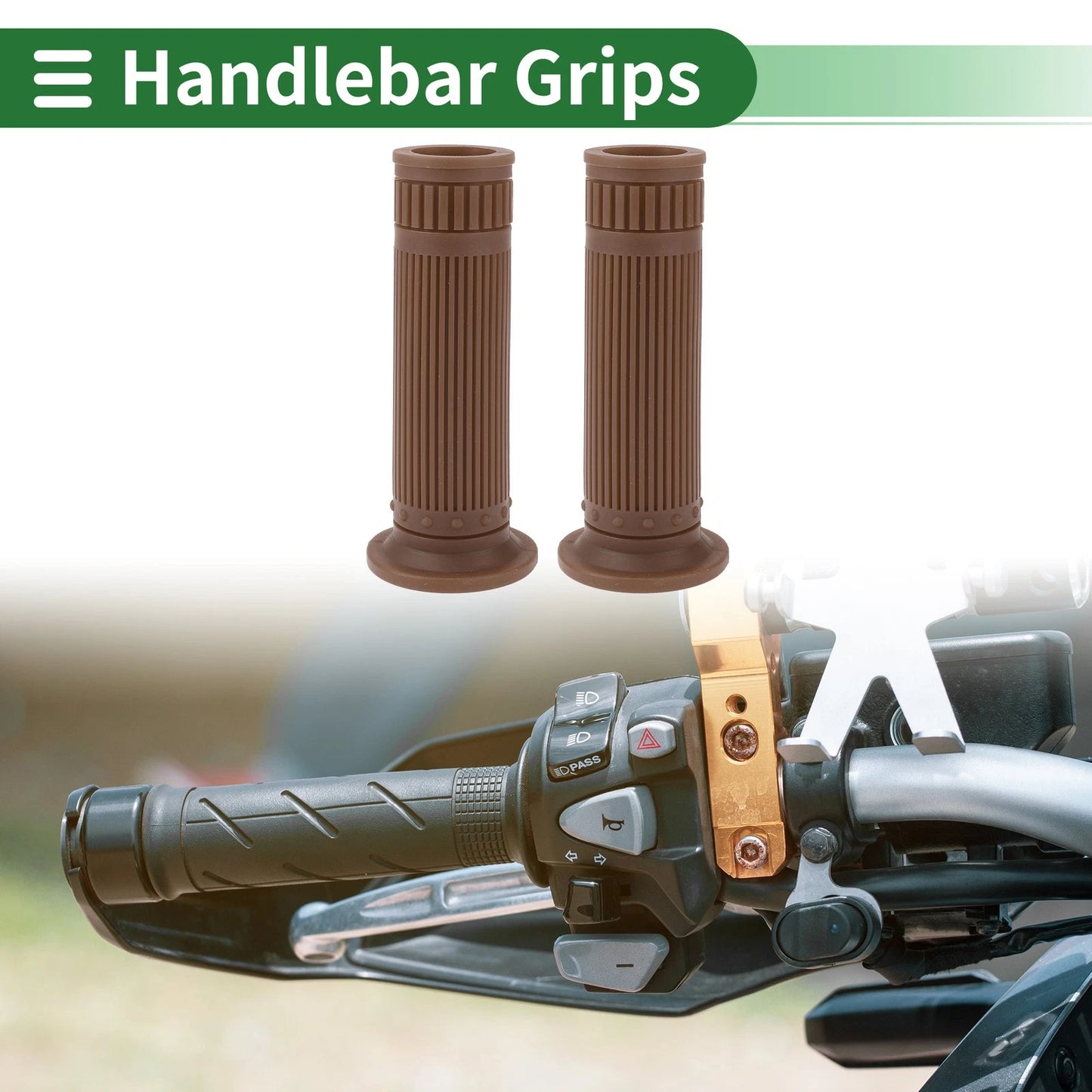 Grips / 25mm Hand Grips Cover TPU Light Brown for Motorcycle